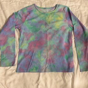 Girls Tie Dye Long Sleeve Waffle Tee Size XL (14)